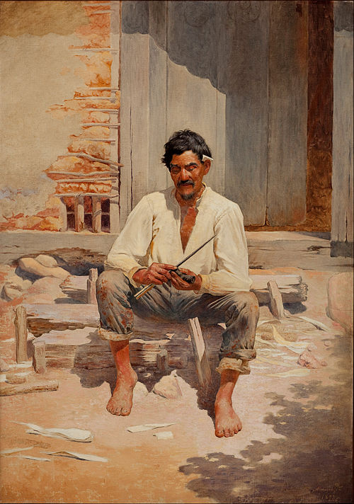 Caipira coupant le tabac, 1893, José Ferraz de Almeida Júnior