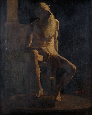Figure masculine (Académie, étude de nu), 1850, José Ferraz de Almeida Júnior