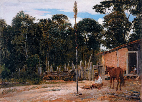 Tightening the Saddle, 1895, José Ferraz de Almeida Júnior