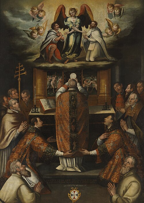 Institución de la Orden Trinitaria por Inocencio III en 1190, 1601, Antonio Pizarro