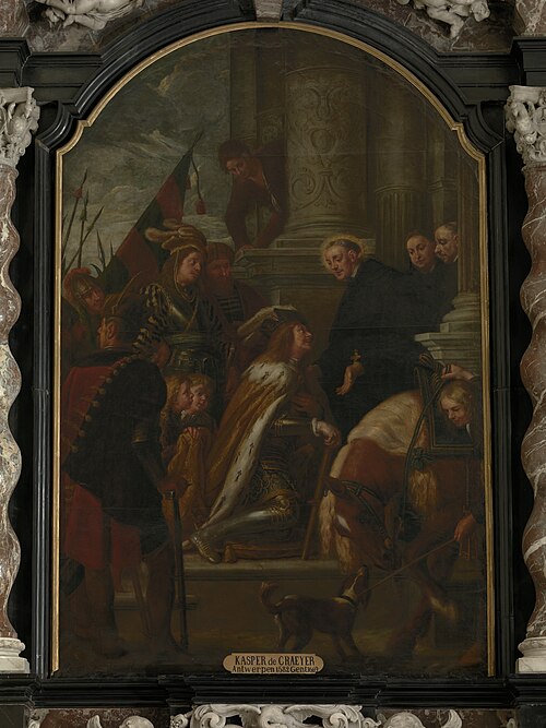Saint Benedict receives Totila, 1601, Gaspard de Crayer