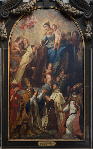 Saint Simon Stock, patron of the Carmelites, receives the scapular from the hands of Our Lady, 1650, Gaspard de Crayer