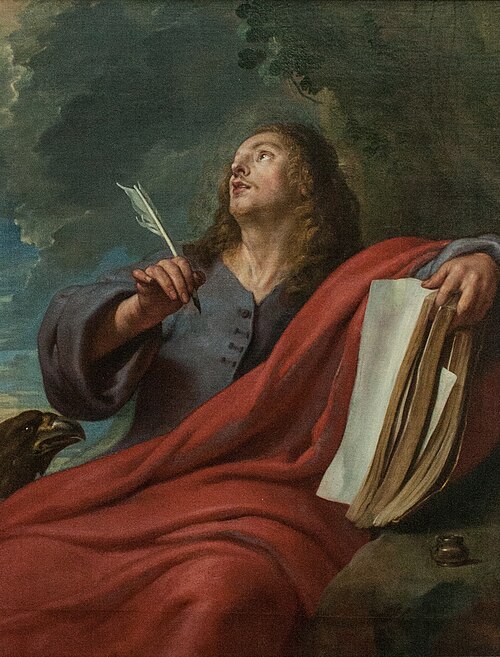 Saint John Evangelist writes his Revelations on the Island of Patmos, 1659, Gaspar de Crayer