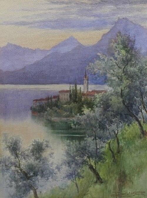 Varenna from Lierna, 1906, Helen Donald-Smith