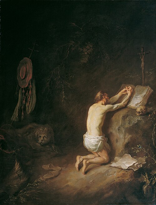 The penitent St. Jerome in the wilderness, 1765, Martin Johann Schmidt