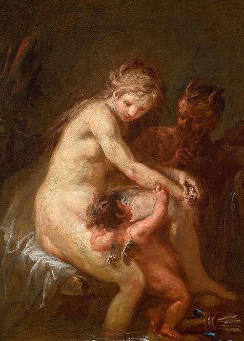 Nymphe und Faun mit Amor, 1795, Martin Johann Schmidt