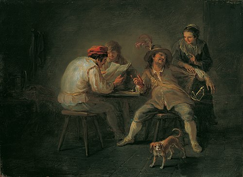 Scene in an inn, 1781, Martin Johann Schmidt