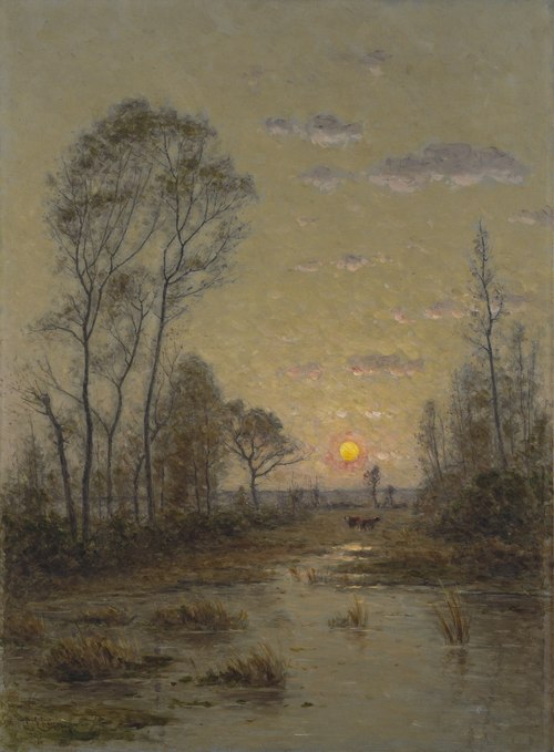 Two Cows in an Evening Landscape, , Per Ekström