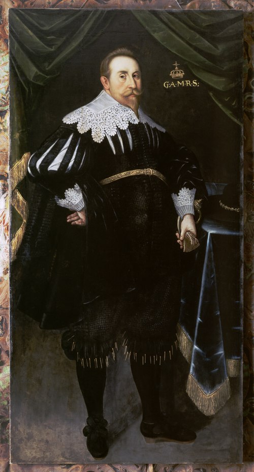 Porträtt av konung Gustav II Adolf av Sverige, 1594-1632., 1630, Jacob Heinrich Elbfas