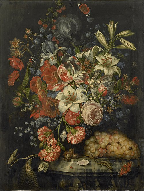 Still life with flowers and fruit, 1671, Ottmar Elliger