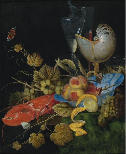 Still life with lobster, 1667, Ottmar Elliger