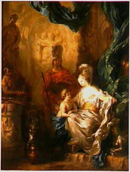 Dido with Ascanius and Aeneas, 1706, Ottmar Elliger