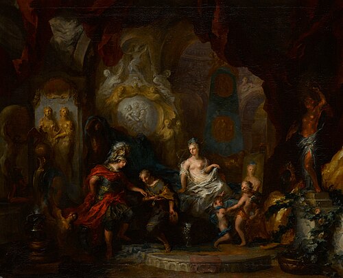 Apelles before Alexander the Great and Campaspe, 1706, Ottmar Elliger