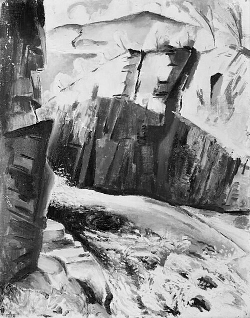 The Waterfall in the Ravine, 1917, Leander Engström