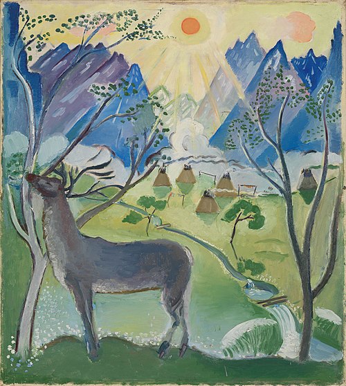 Painting, 1918, Leander Engström