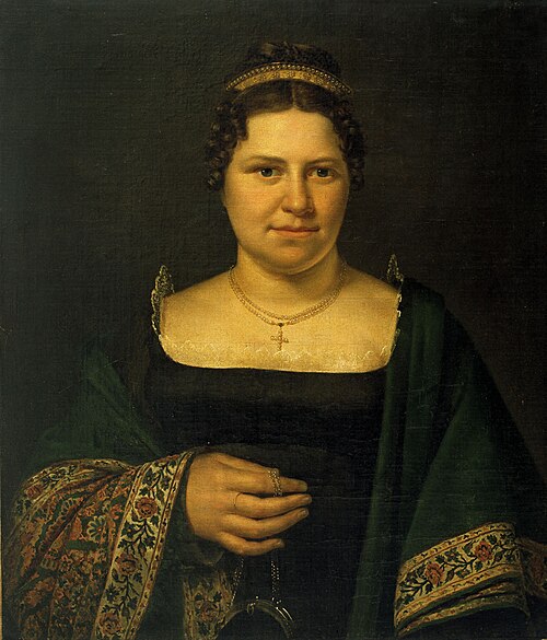 Portrait de femme (probablement Portrait de madame Hippolyte Van Peene), , Henri Joseph Dillens