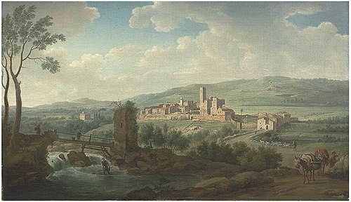 A View of Borghetto, 1750, Hendrik Frans van Lint