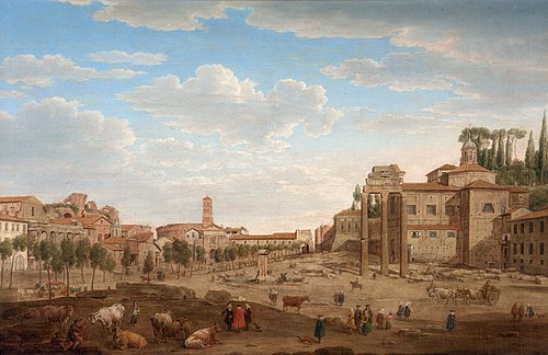 Campo Vaccino, Rome, 1750, Hendrik Frans van Lint