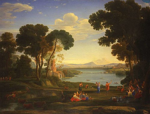 Landscape with a Watermill and Dancing Figures, 1737, Hendrik Frans van Lint