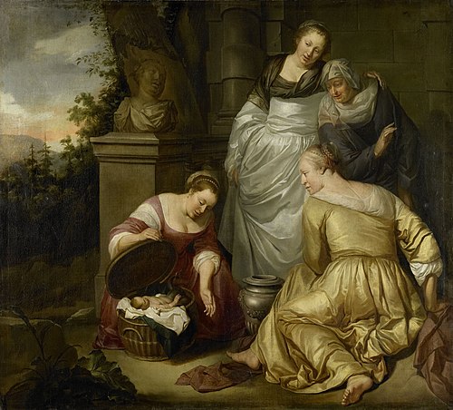 The daughters of Cecrops find Erechthonius, 1650, Hendrik Heerschop