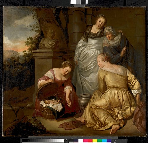 De dochters van Cecrops vinden Erechthonius, 1665, Hendrik Heerschop
