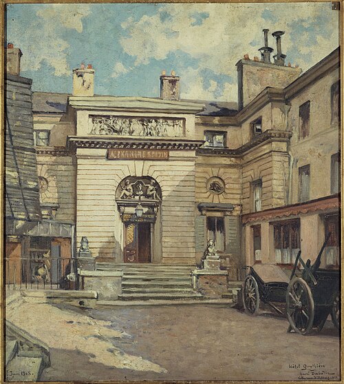 La cour de l'Hôtel Gouthière, rue Pierre-Bullet, 1908, Henri Dabadie
