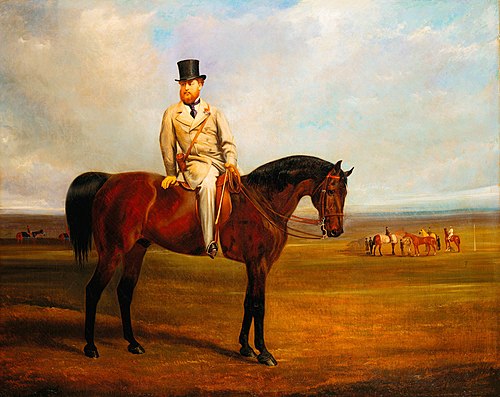 King Edward VII when Prince of Wales (1841-1910) on Horseback, 1871, Henry Barraud