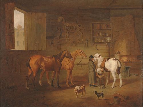 The Blacksmith's Shop, 1815, Henry Bernard Chalon