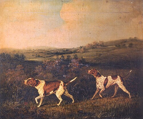 Two Pointers in a Landscape, 1805, Henry Bernard Chalon