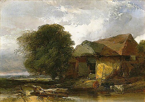 Old Barn, Suffolk, 1847, Henry Bright