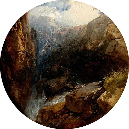 Rocky Landscape, Val d'Aosta, 1849, Henry Bright