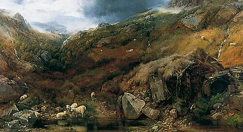 An Old Welsh Watermill, 1860, Henry Bright