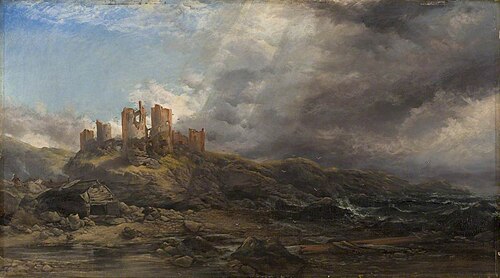 Seascape (Dunstanburgh Castle, Northumberland), , Henry Bright