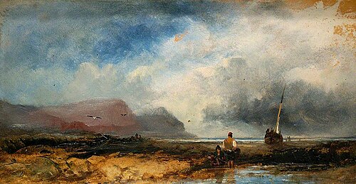 Coast Scene with Figures, , Henry Bright