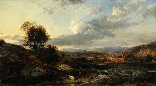 Mountainous Landscape with a Ruin, , Henry Bright