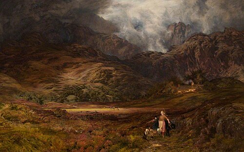 A Mountain Farm, Llanrhychwyn, near Trefriw, 1867, Henry Clarence Whaite