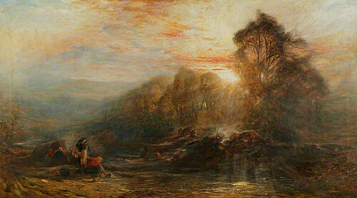 Gipsy Camp, Sunrise, , Henry Clarence Whaite
