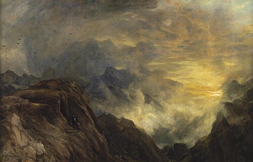 Mountain mist, sun rise (Lake District), 1892, Henry Clarence Whaite