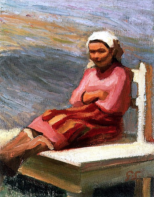 Sitting Peasant Woman, 1904, Sándor Galimberti