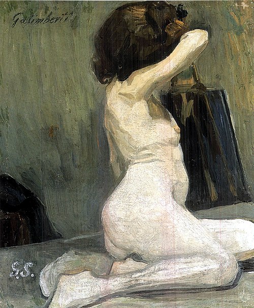 Nude sidewards, 1905, Sándor Galimberti