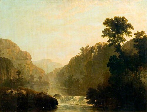 Rocky Landscape with a River and Sheep, 1840, Henry Dawson