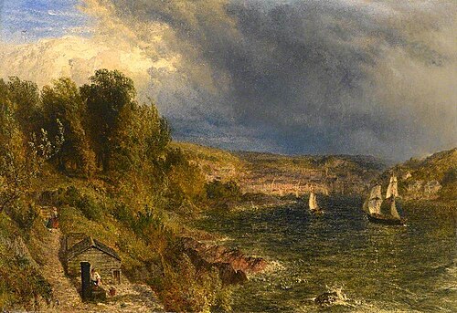 Dartmouth from St Petrox Churchyard, Devon, 1852, Henry Dawson