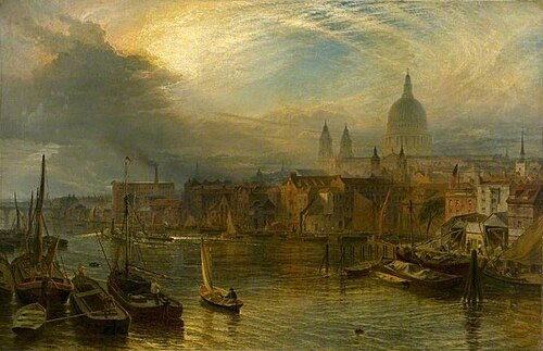 St Paul's, London, 1860, Henry Dawson