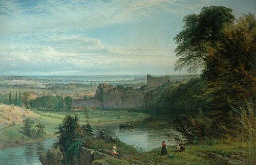 Landscape with Chepstow Castle and River, 1862, Henry Dawson
