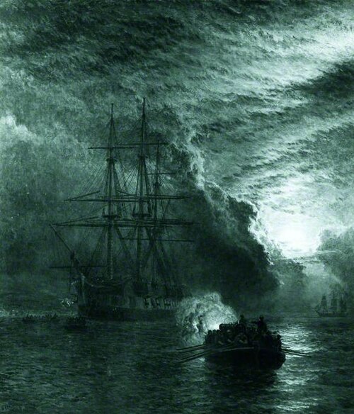 Cutting Out the 'Hermione', 1876, Henry Dawson