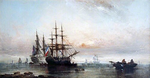 The Harbour, Evening, 1848, Henry Dawson