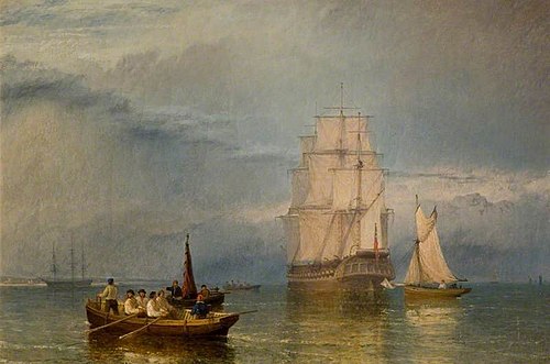 In Port - A Calm, 1856, Henry Dawson