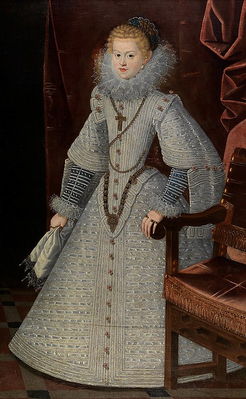 Infantin Maria Anna (1606-1646), Kaiserin, in ganzer Figur, 1617, Bartolomé González y Serrano