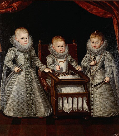 The children of Philip III of Spain (Ferdinand, Alfonso and Margarita), 1612, Bartolomé González y Serrano