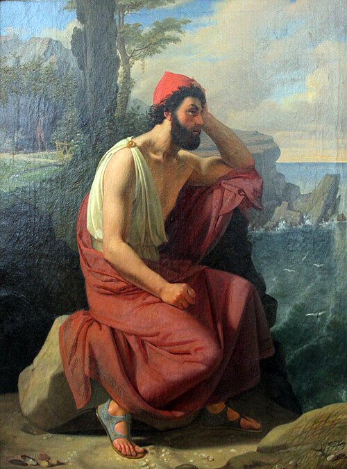 Ulysse sur l'île de Calypso., 1830, Ditlev Blunck